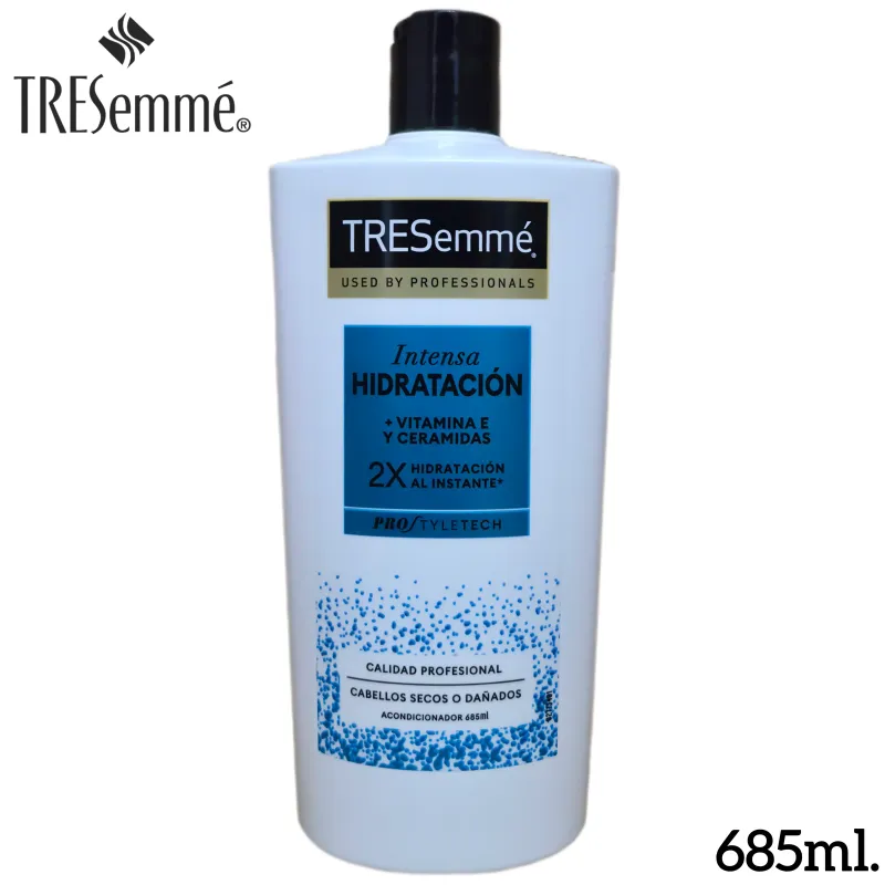 Acondicionador TRESemmé Hidratación Intensa + Vitaminas E y Ceramidas - Cabellos Secos o Dañados - 685ml
