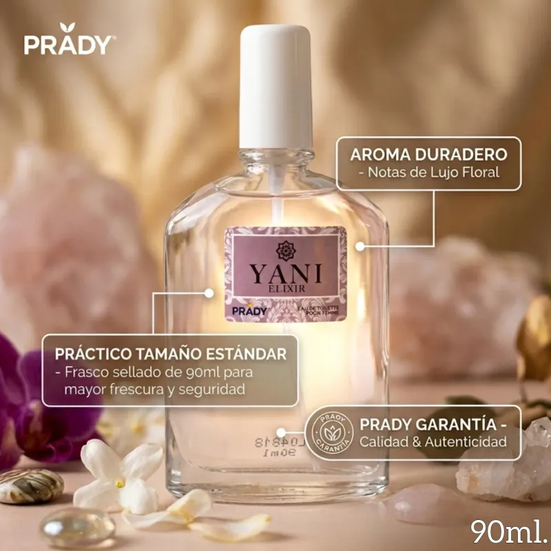 Yani Elixir Prady Eau de Toilette - Perfume Mujer - Oriental Vainilla - 90ml