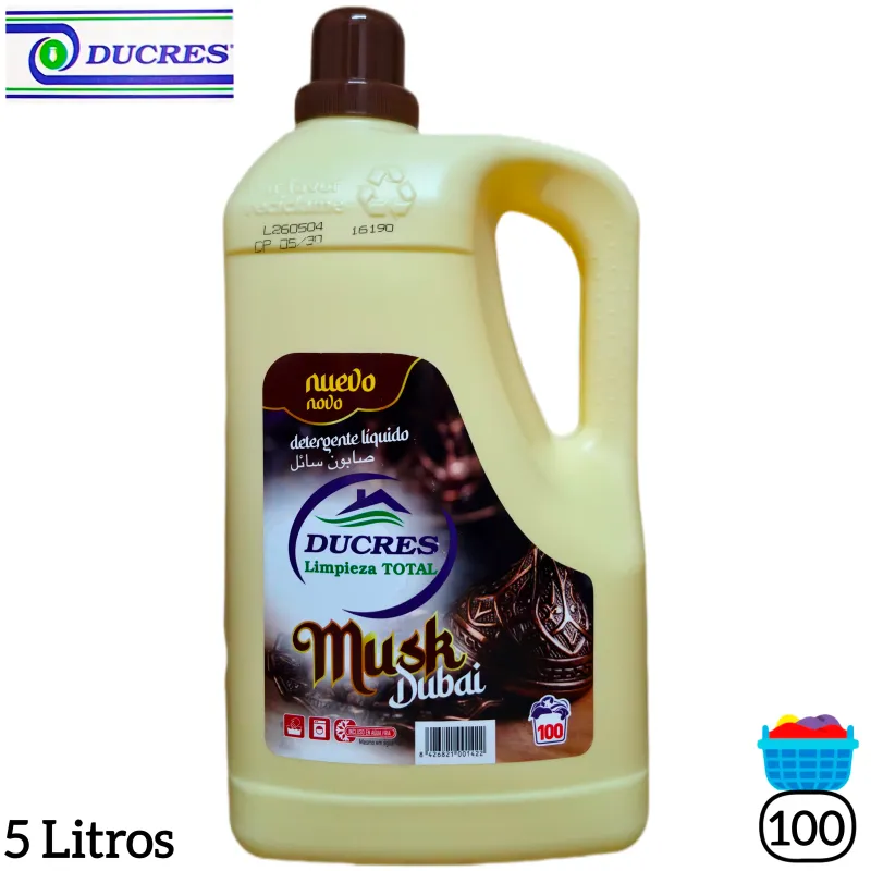 Detergente Líquido para Ropa Ducres Musk Dubai 5L (100 Lavados)