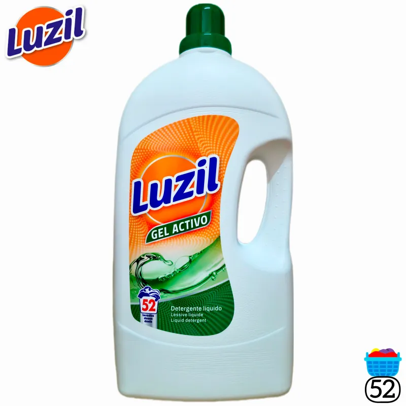 Detergente Líquido Luzil Gel Activo 52 Lavados (3640 ml)