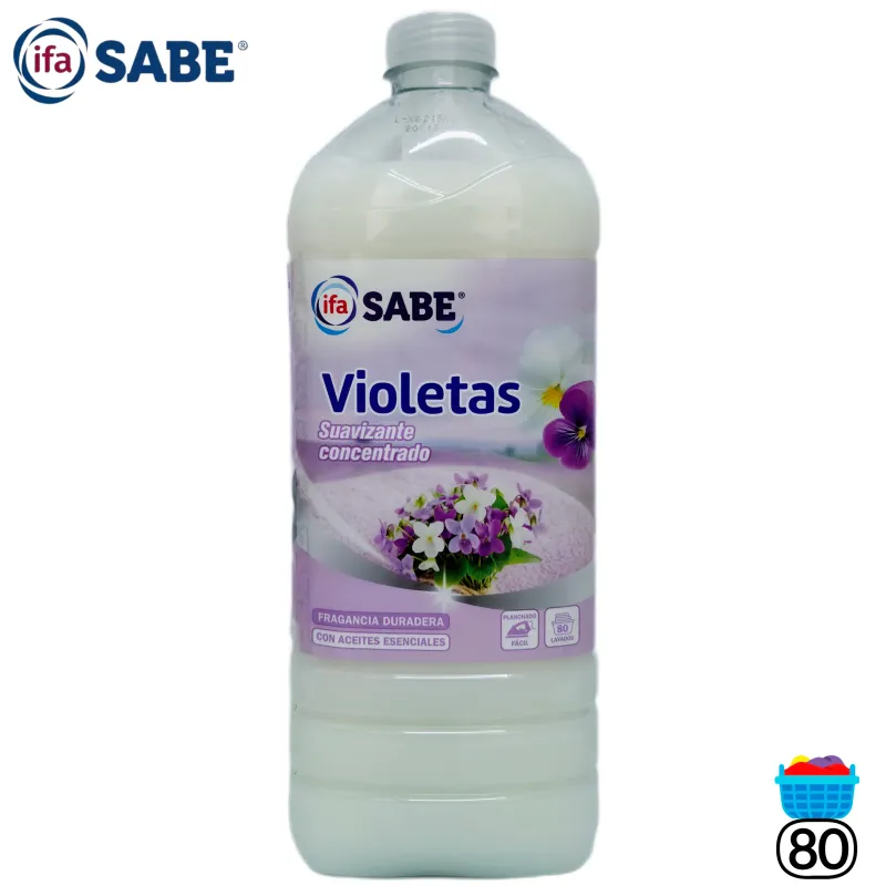 Suavizante Concentrado Violetas IFA SABE 1,6 L (80 Lavados) – Fragancia Duradera con Aceites Esenciales