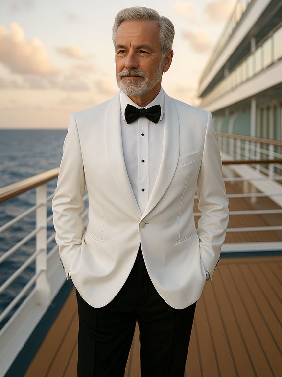 Dinner Jacket SCHALFACON New Classic offwhite Dinner Jacket SCHALFACON New Classic offwhite "Casino Royal" Click & Collect