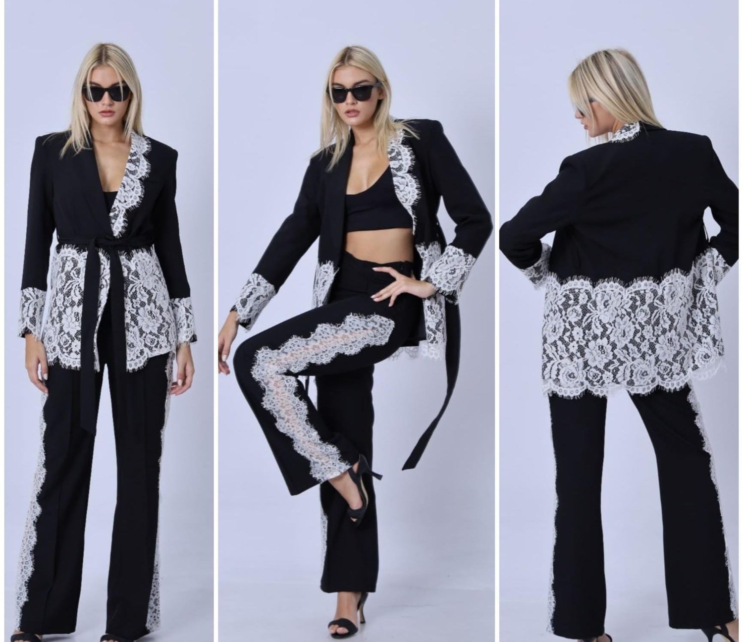 Blazer Set Black &amp; White