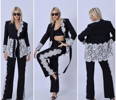 Blazer Set Black &amp; White