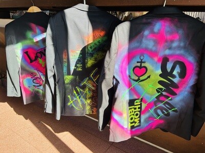 1 time in the world ...like you are !!the unique suite  jackets for you
oversize for woman and fitting for men