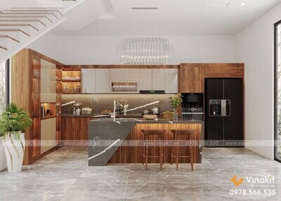 Tủ Bếp Gỗ Tự Nhiên