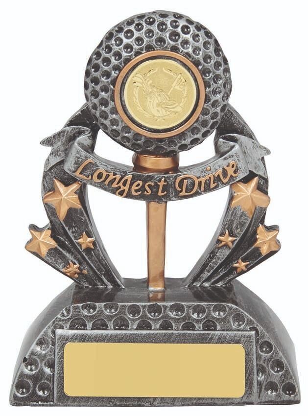 Golf Longest Drive Trophy - 140mm