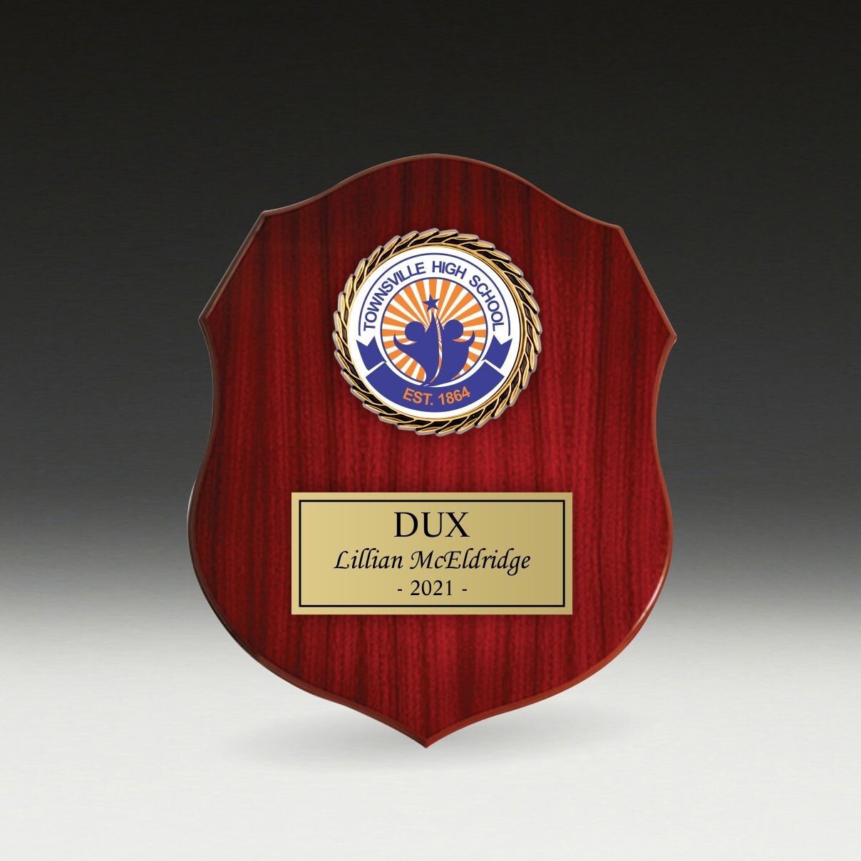Timber Shield with Holder and Plaque - 3 sizes