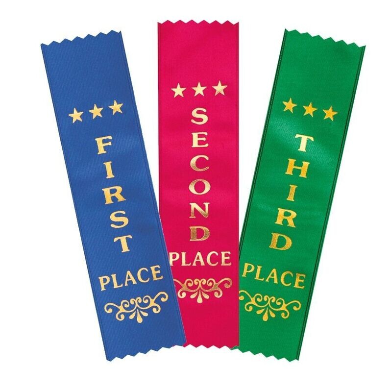 1st 2nd 3rd Ribbons 3 Pack
