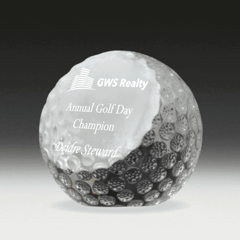 Crystal Golf Ball Paperweight