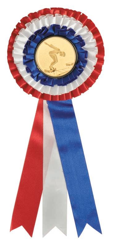 3 Tier Rosettes Red White Blue