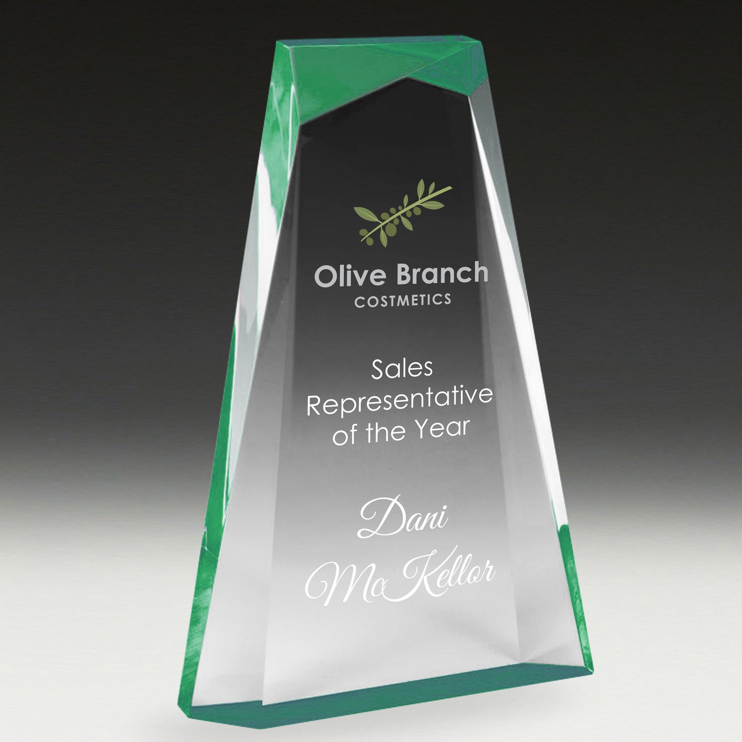 Reflections Series Acrylic Award - Green