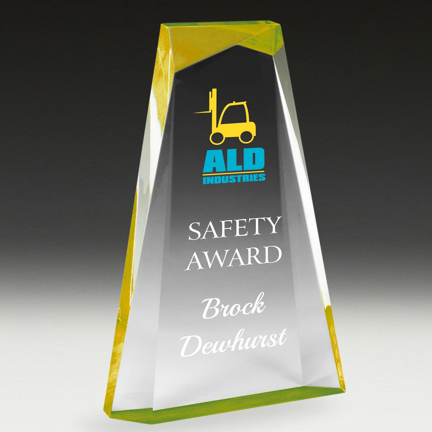 Reflections Series Acrylic Award - Yellow