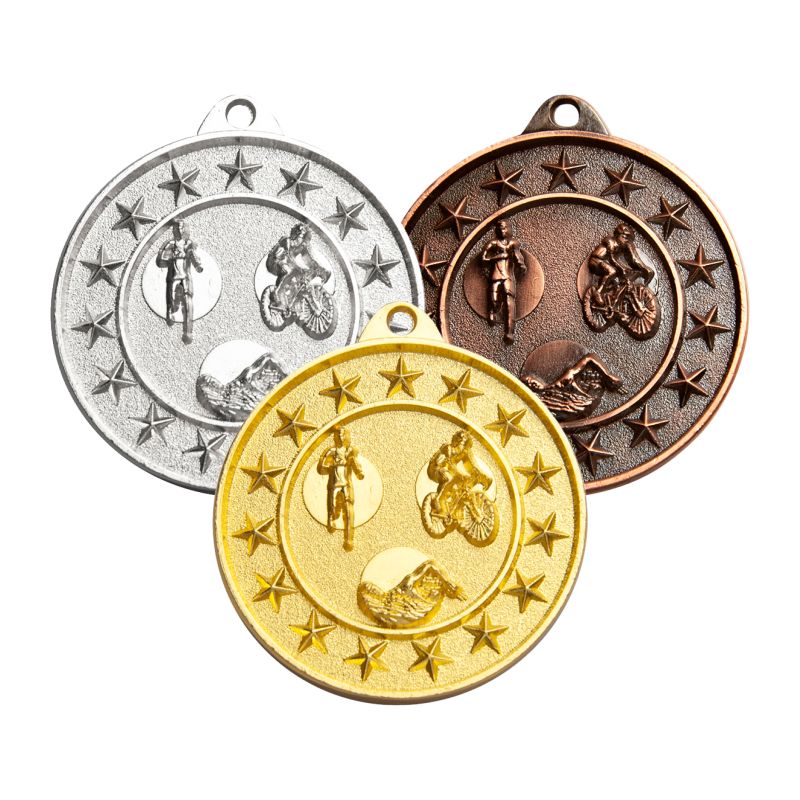 Shooting Star Triathlon Medal