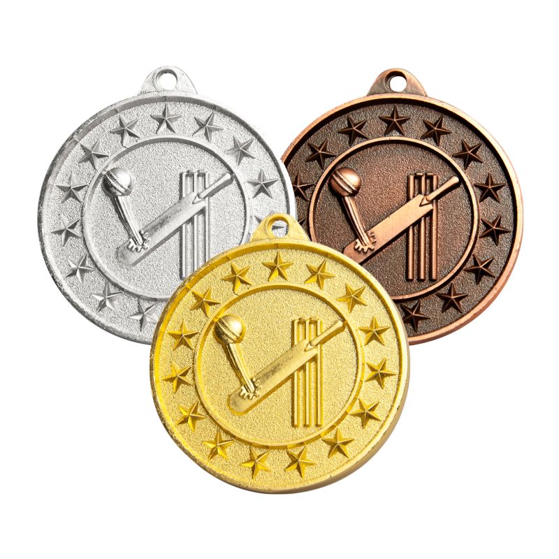 Shooting Star Cricket Medal