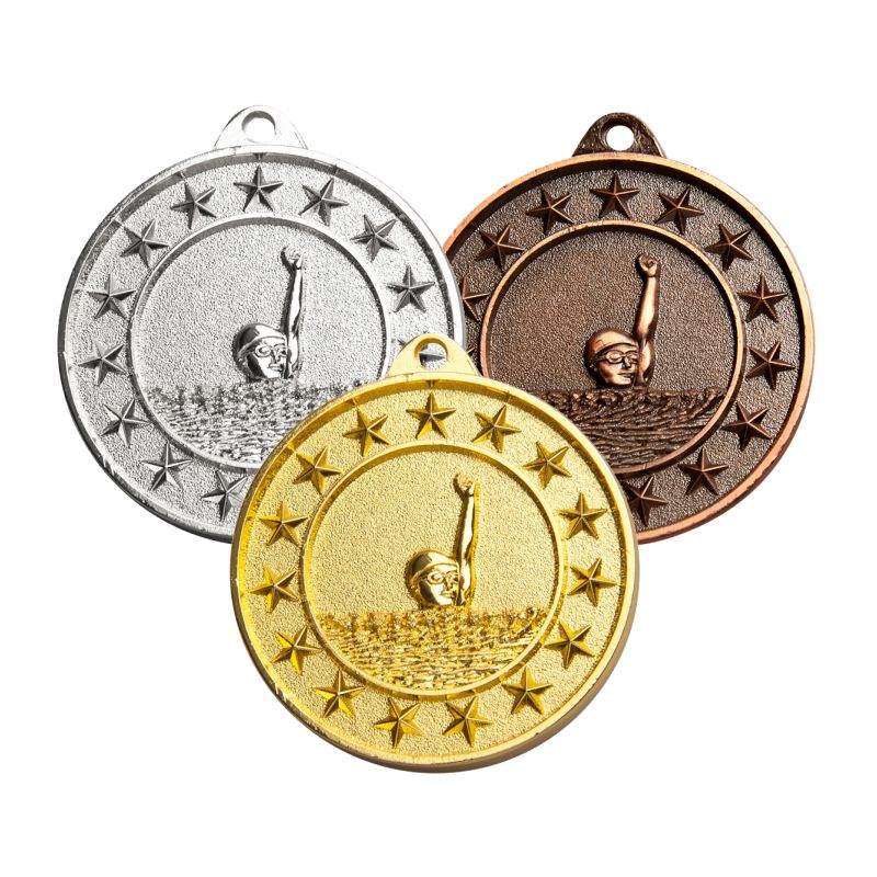 Shooting Star Swimming Medal