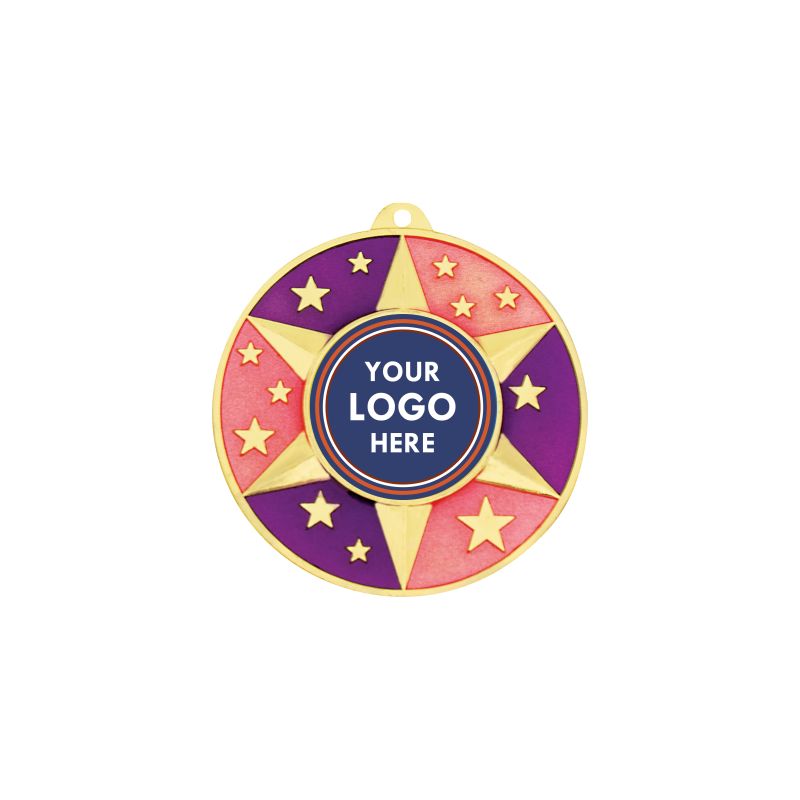 50mm Colour Painted Medal - MP156G