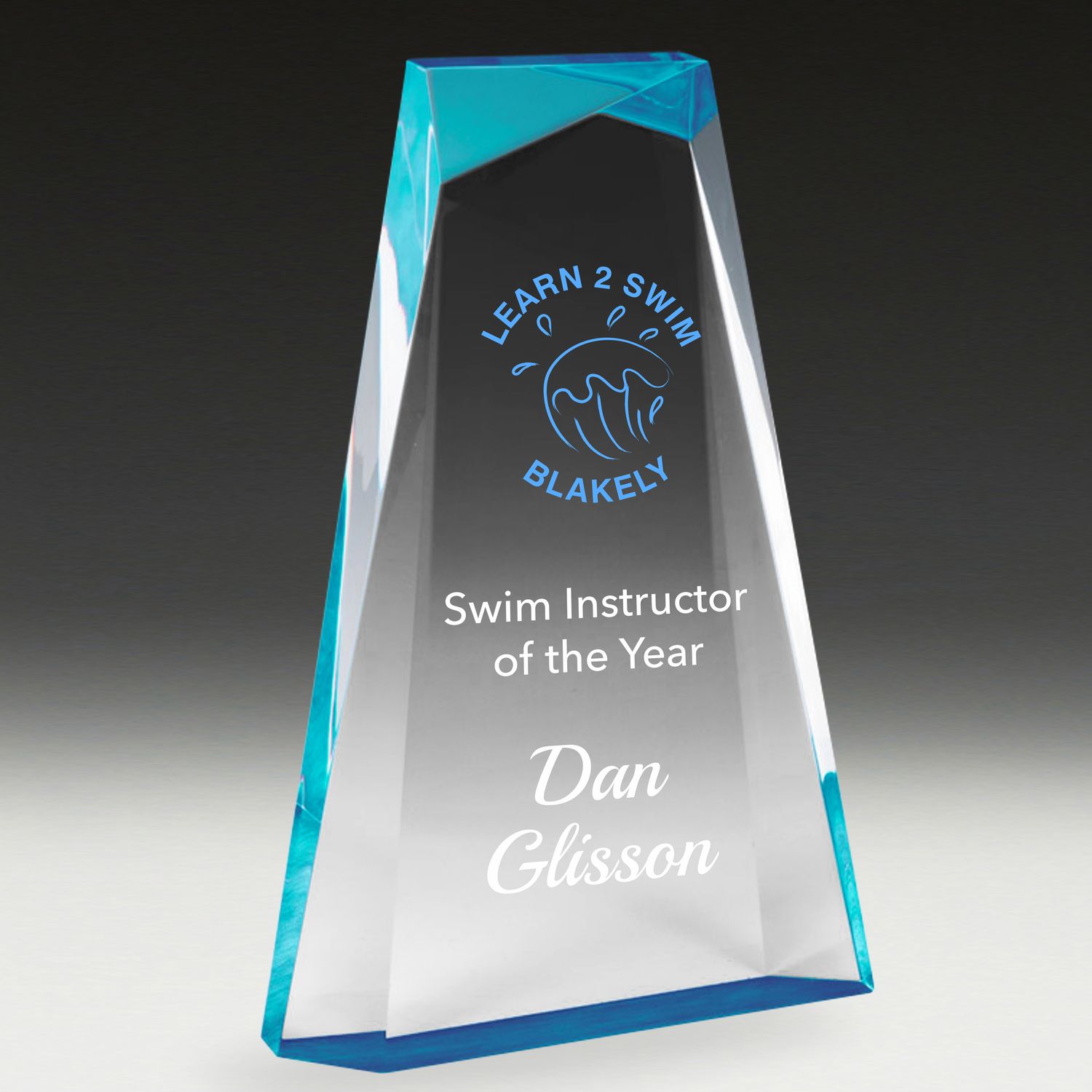 Reflections Series Acrylic Award - Aqua