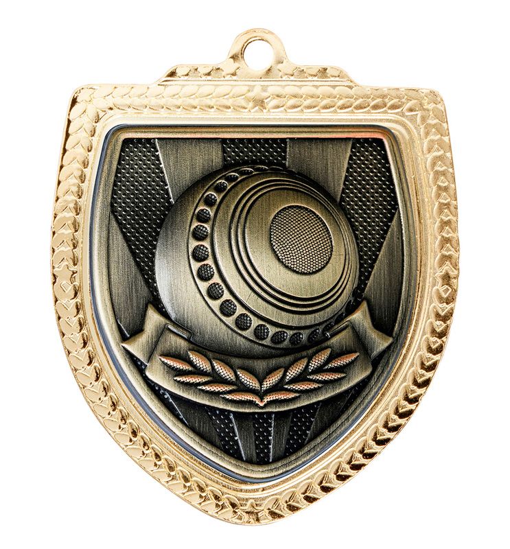 Shield Medal - Bowls Wreath