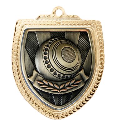 Shield Medal - Bowls Wreath