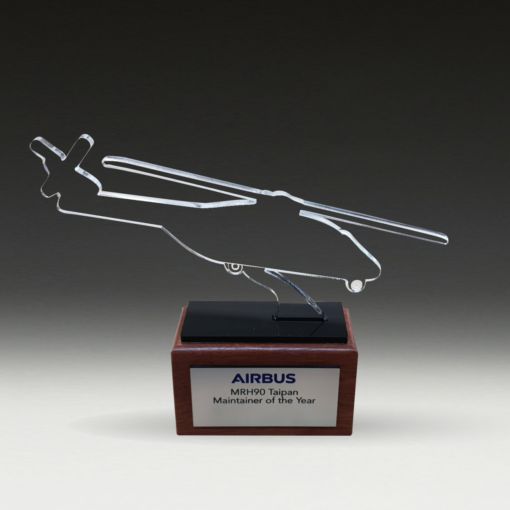 POA - Custom Acrylic Helicopter on Base