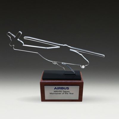 POA - Custom Acrylic Helicopter on Base