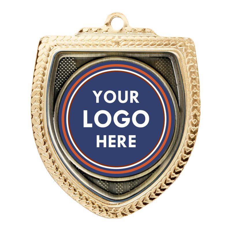 80mm Generic Shield Medal - MS0G