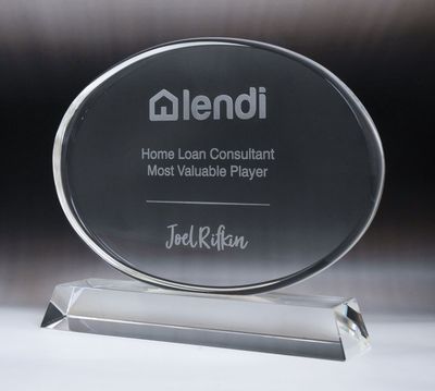Oval Crystal Award
