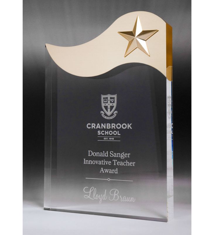 Golden Glow Wave Acrylic Award