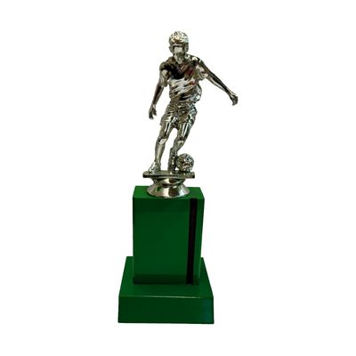 Soccer Trophy - Green High Gloss 205mm