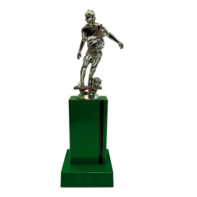 Soccer Trophy - Green High Gloss 235mm Soccer Trophy - Green High Gloss 235mm