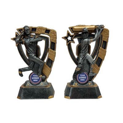 Cricket Trophy Set - Bowler & Batsman