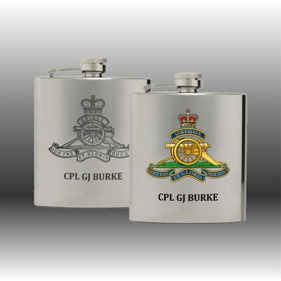 Stainless Steel Flask with Military Insignia