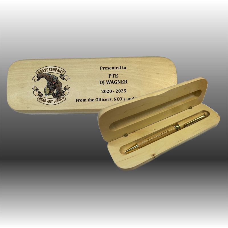 Military Maple Pen Set - UV Printed Military Maple Pen Set - UV Printed