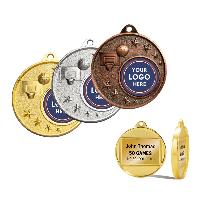 Basketball Medal Club Logo