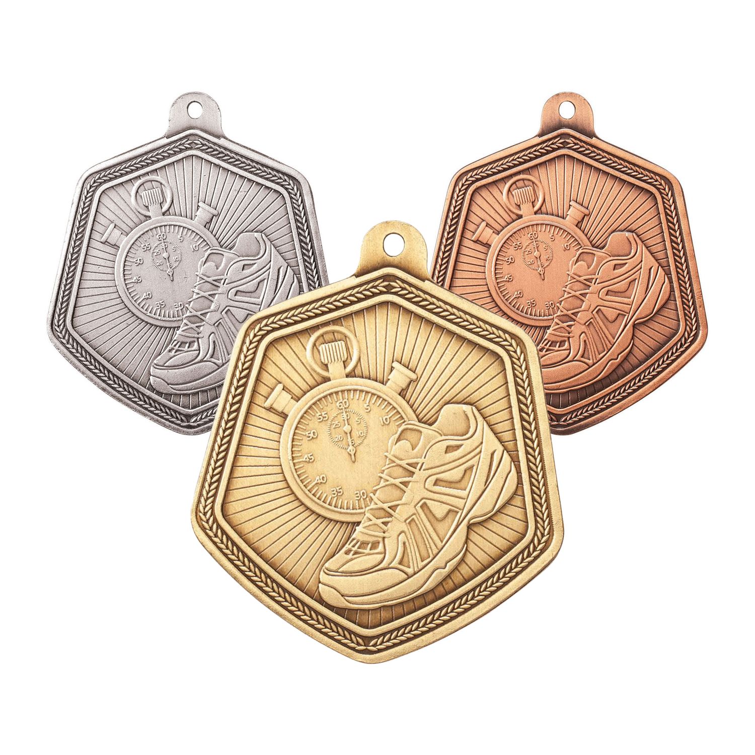 65mm Running Medals - Falcon