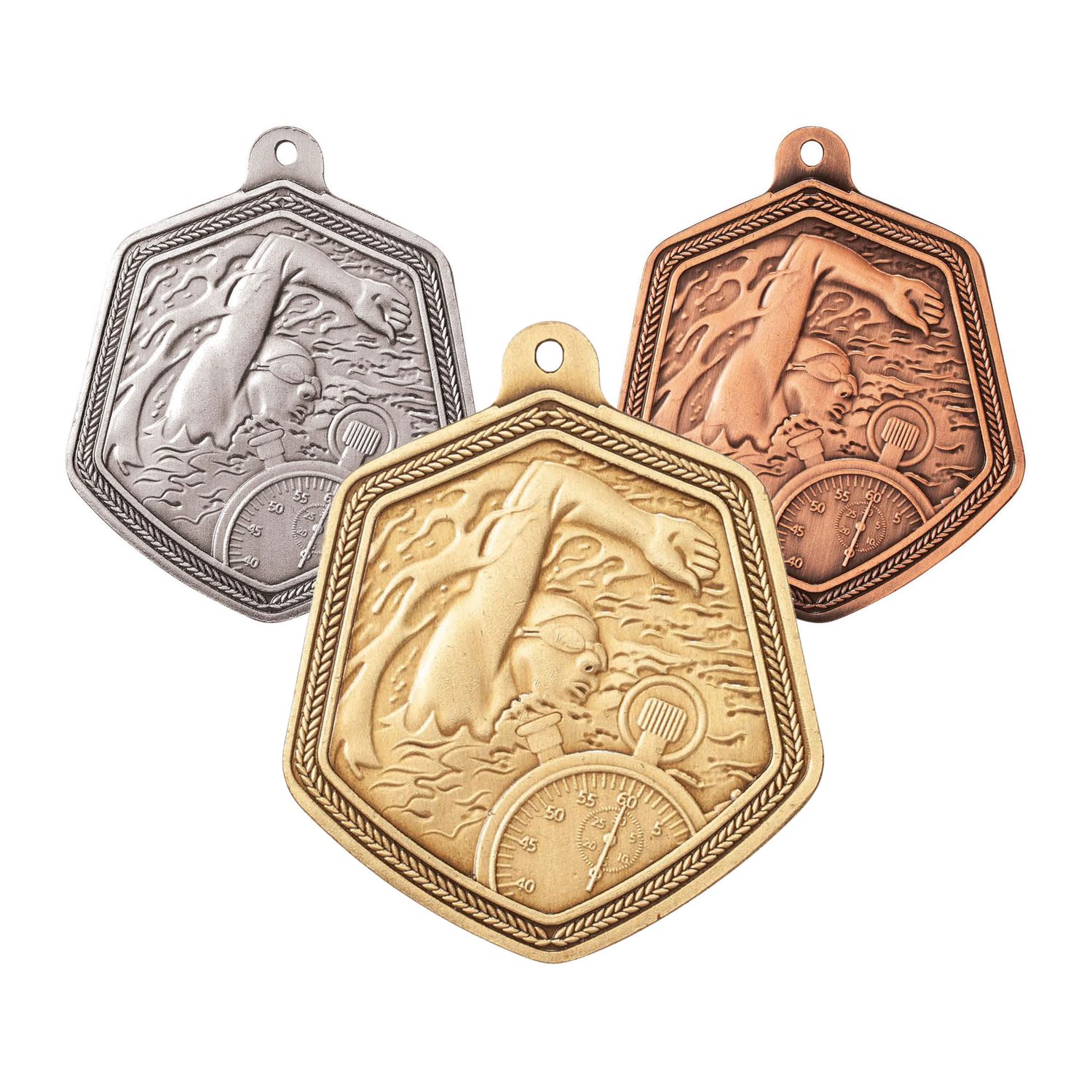 65mm Swimming Medals - Falcon