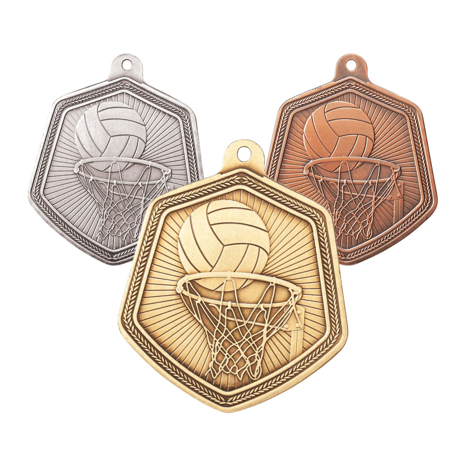 65mm Netball Medals - Falcon