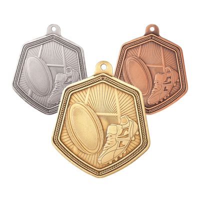 65mm Rugby League Medals - Falcon