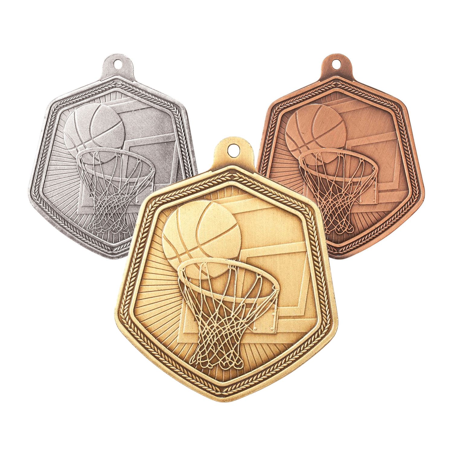 65mm Basketball Medals - Falcon