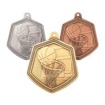 65mm Basketball Medals - Falcon