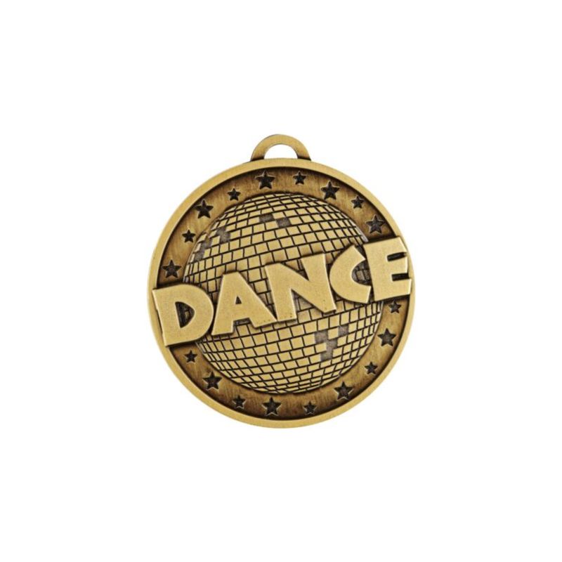 Dance Glitter Gold 50mm Medal
