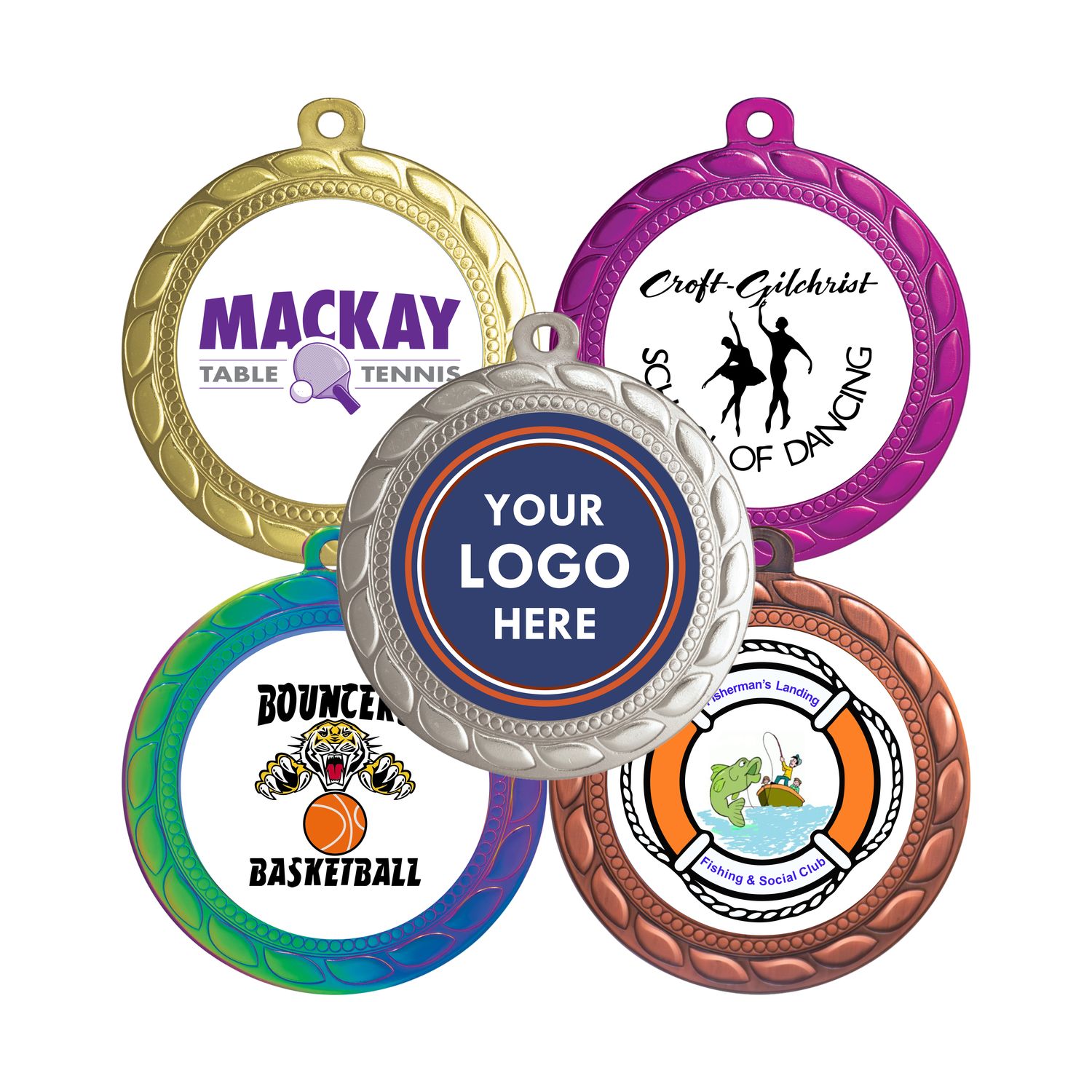 Generic Coloured Medals - Paradise 70mm