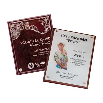 Rosewood  Floating Acrylic Plaque