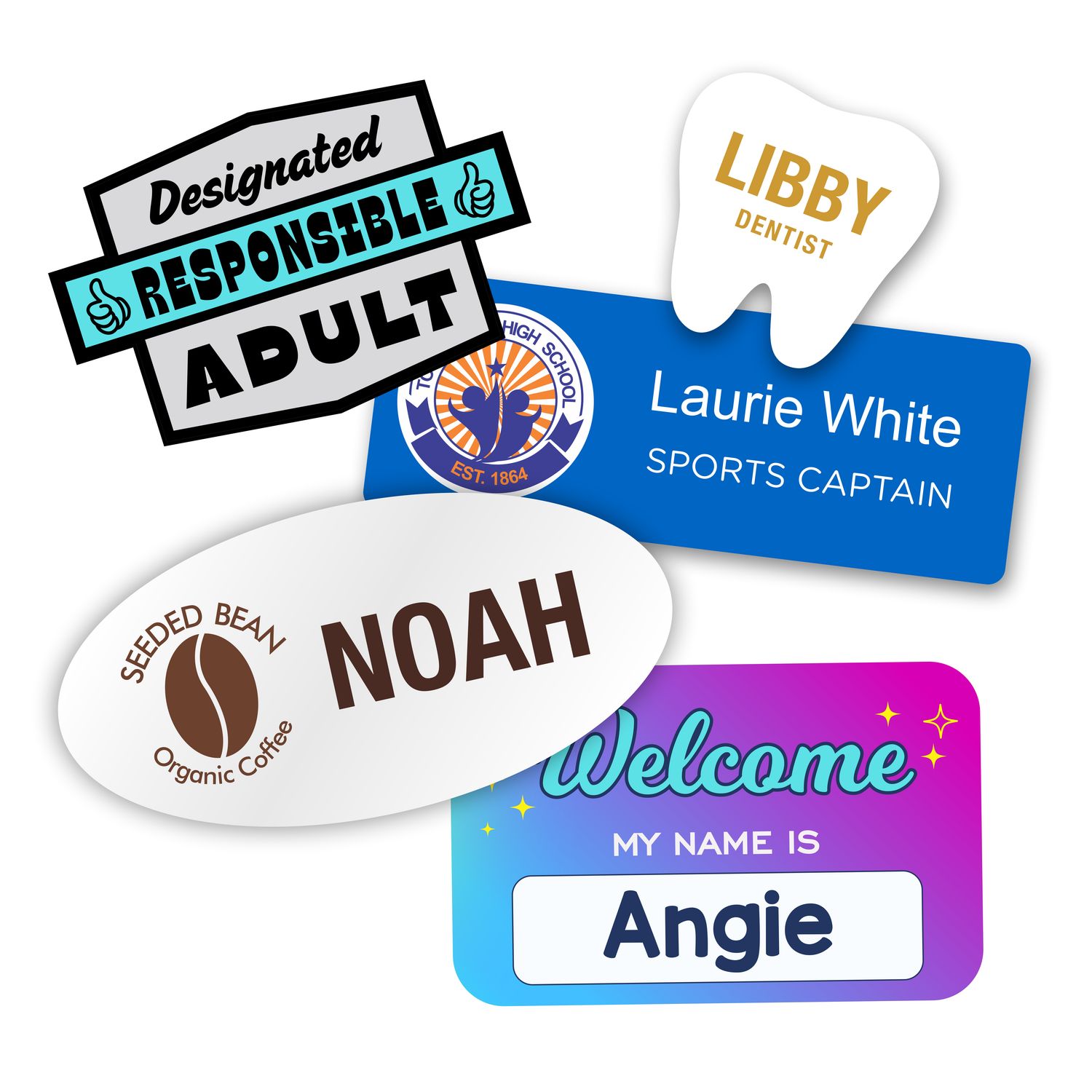 UV Printed Name Badges