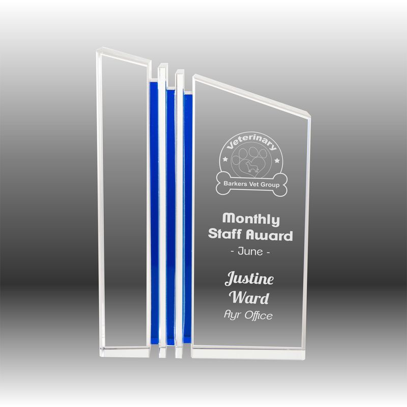 Triple Blue Stripe Crystal