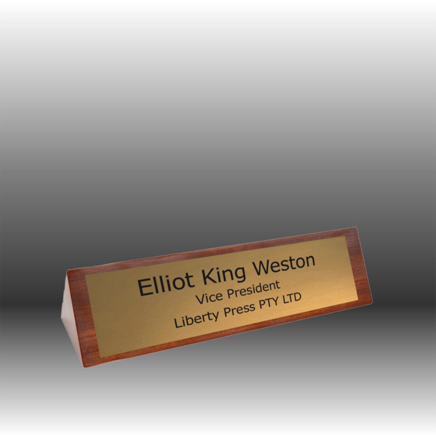 Walnut Timber Name Bar