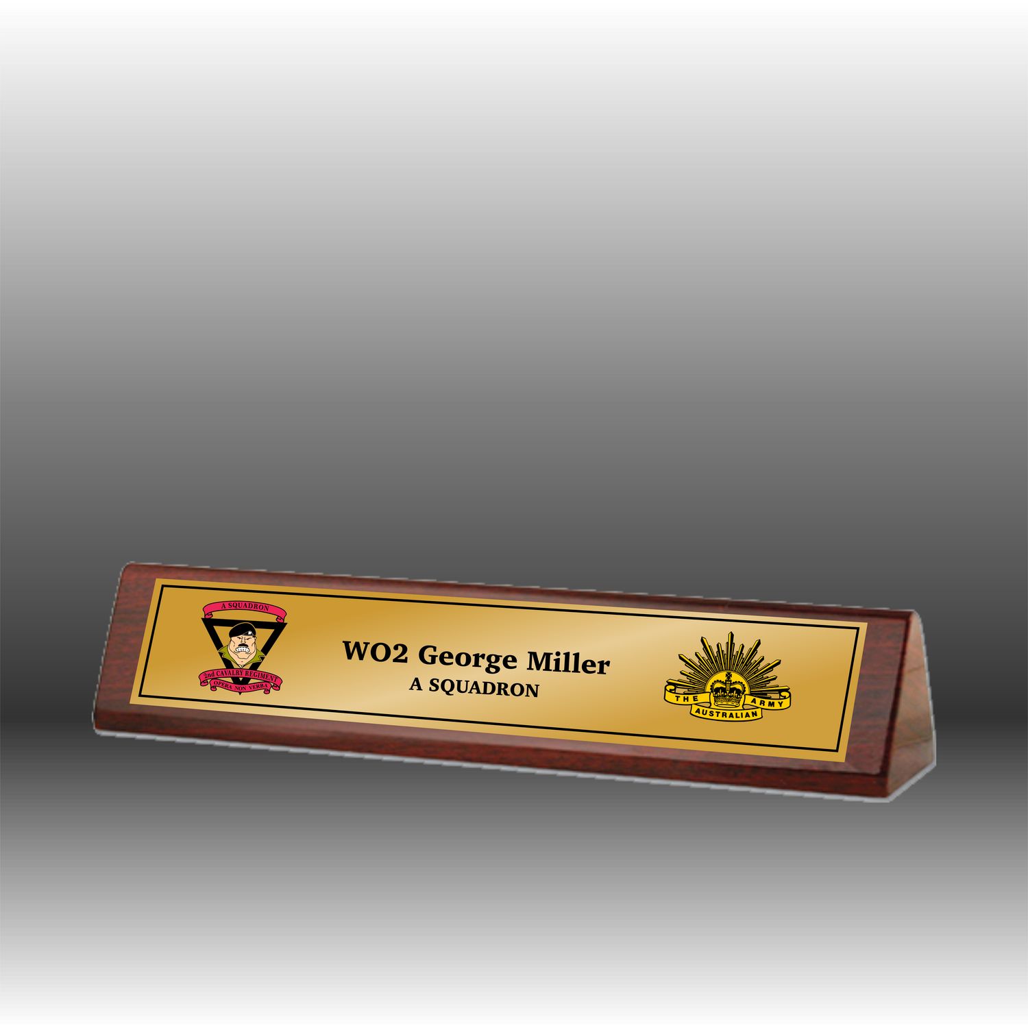 Military Desk Plaque