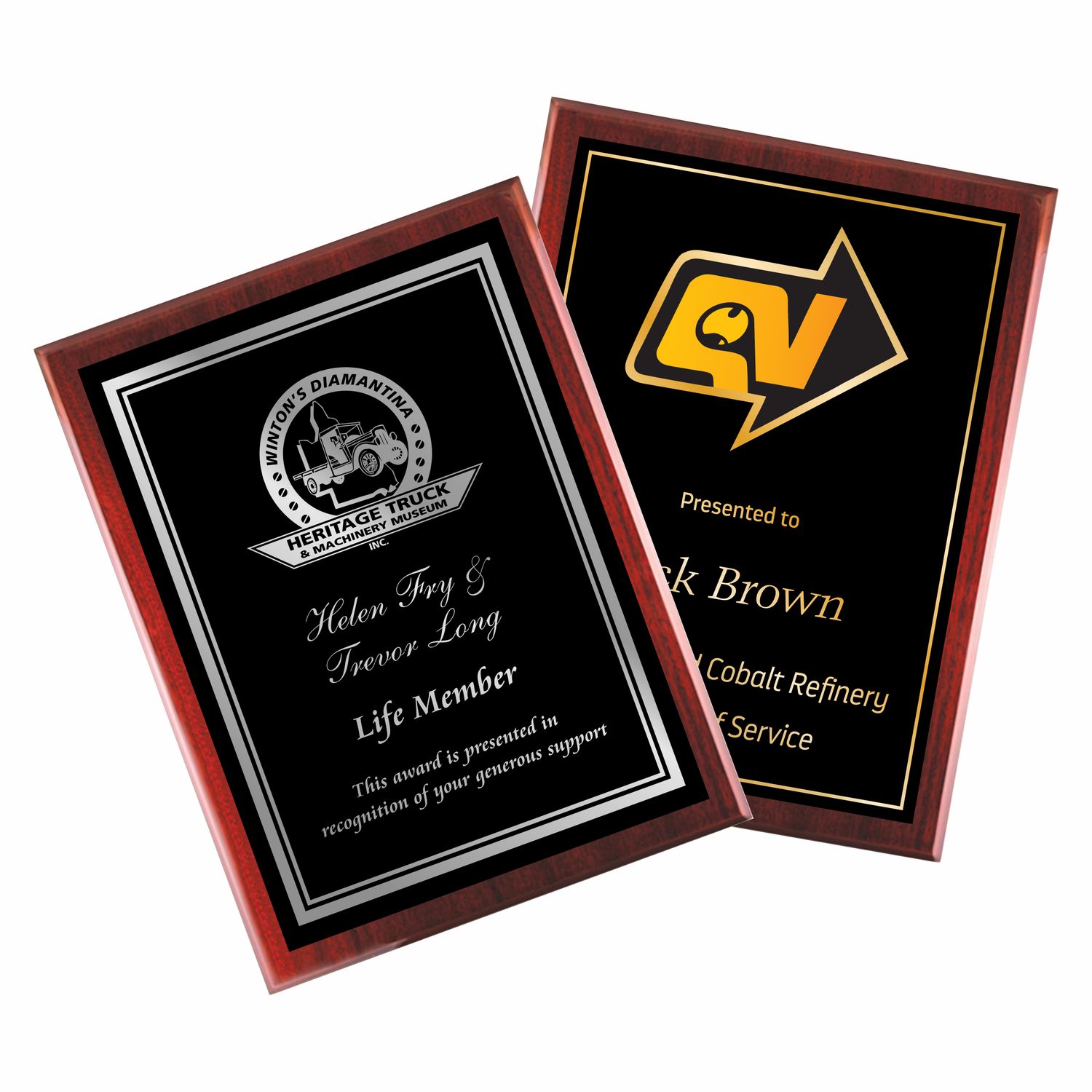 Reverse UV Printed Plaques