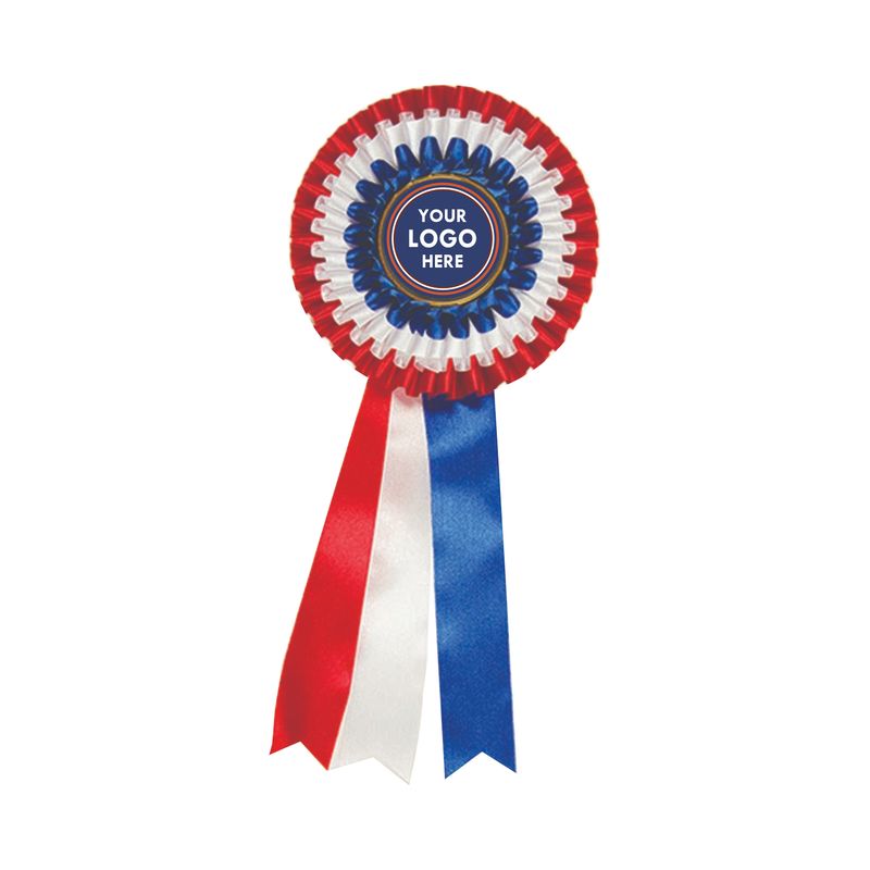 3 Tier Rosette Red White Blue